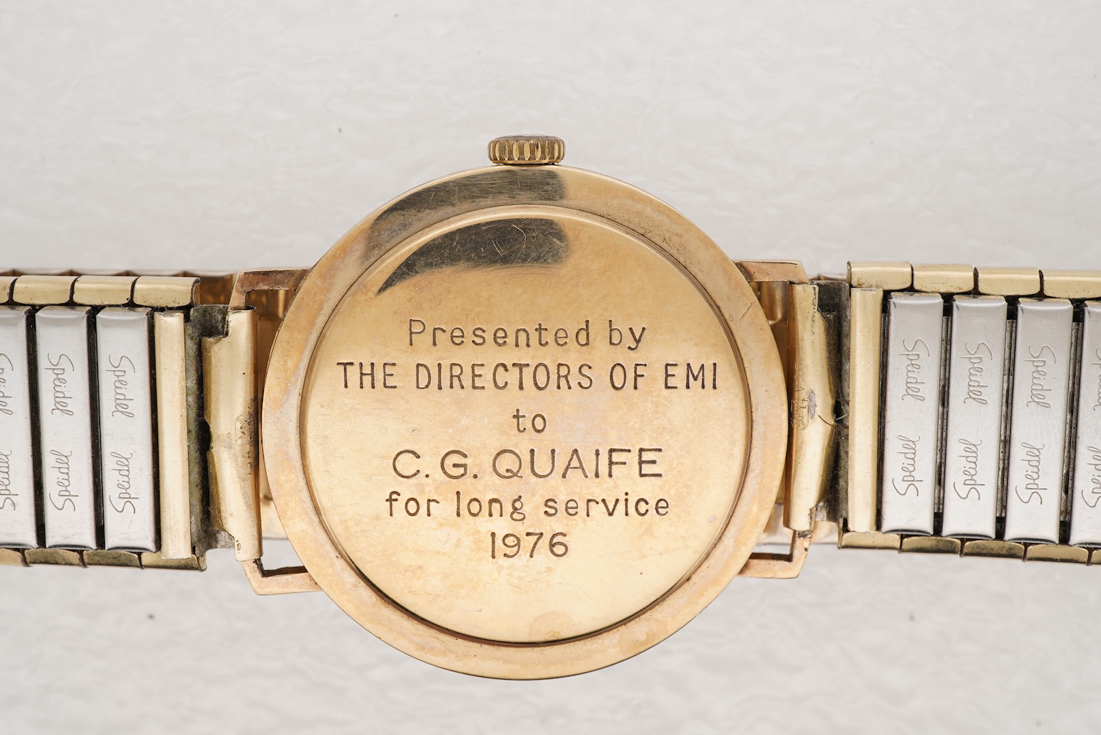 A gentleman's 1970's gold manual wind wrist watch, retailed by Garrard